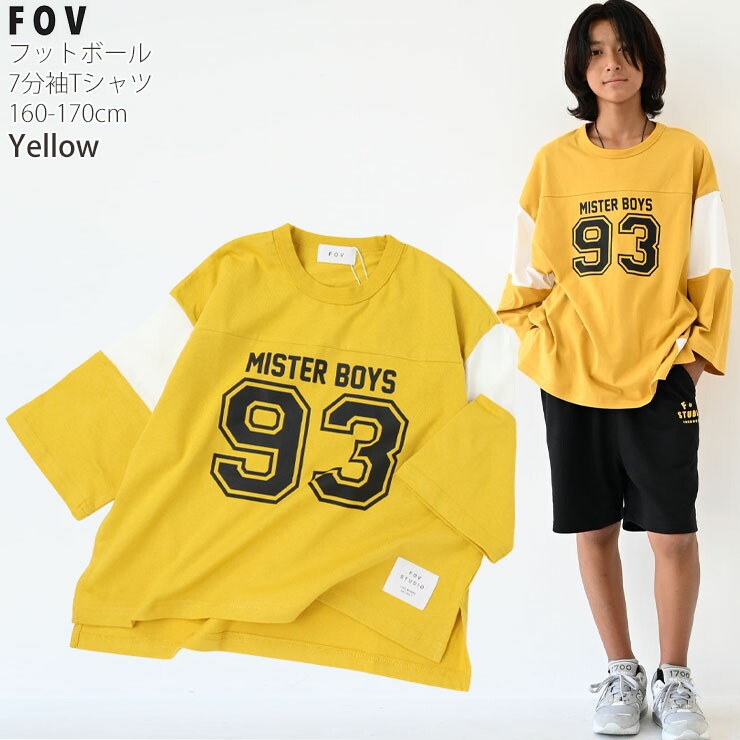 FOV 7分袖Tシャツ フットボール ナンバー93 オーバーサイズ レディース