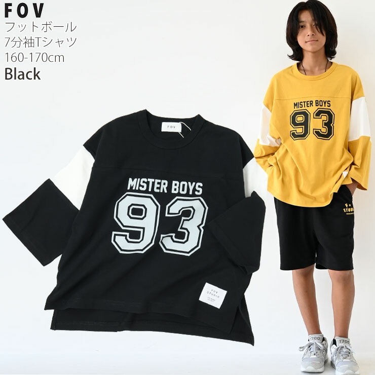  フットボール長袖Tシャツ FOV 7分袖Tシャツ フットボール ナンバー93 オーバーサイズ レディース