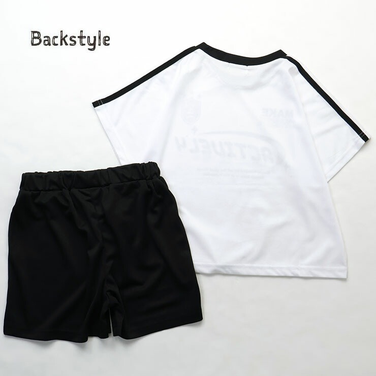 2点セット セットアップ 半袖Tシャツ ショートパンツ 英字 吸汗 速乾