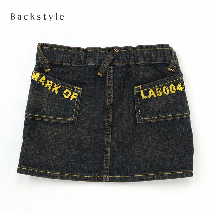 デニムミニスカート ロゴ 両ポケット付き Von Dutch ボンダッチ V38436