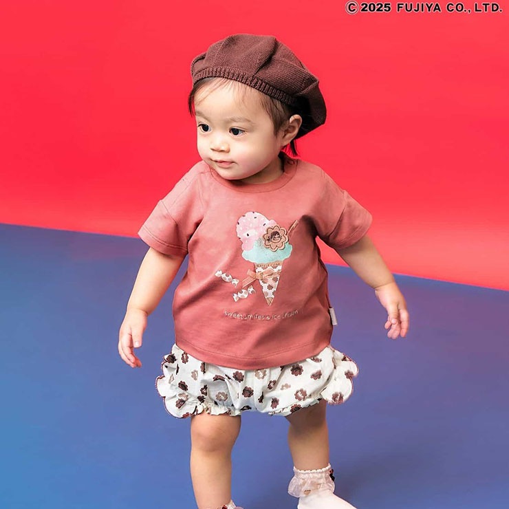 半袖Tシャツ 不二家コラボ ペコちゃん ポコちゃん 綿100% キャラクター