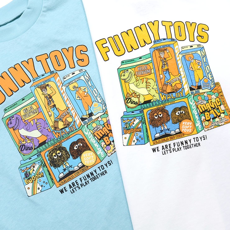OCEAN&GROUND ���å� ȾµT����� FUNNY TOY'S �ץ��� �ˤλ� ���λ� ���å� �� ��100% Ⱦµ T����� �ȥåץ� �Ҷ��� ��������󥢥�ɥ��饦��� 4636102�ڥ᡼�����оݡ�