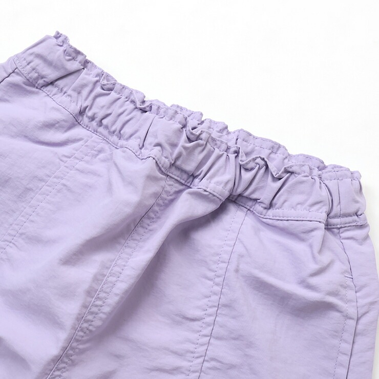 minimal キッズ スリットナイロンカーゴパンツ 無地 カラー 裾ゴム