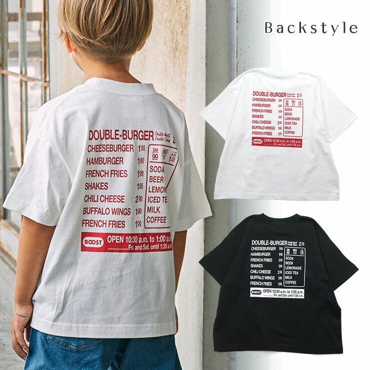 BOOSTOCK ���å� ����˥� ȾµT����� BURGER �ϥ�С����� �ˤλ� ���λ� ���å� ����˥� �� ��100% ����ʪ Ⱦµ T����� �ȥåץ� �֡����ȥå� 1006402�ڥ᡼�����оݡ�