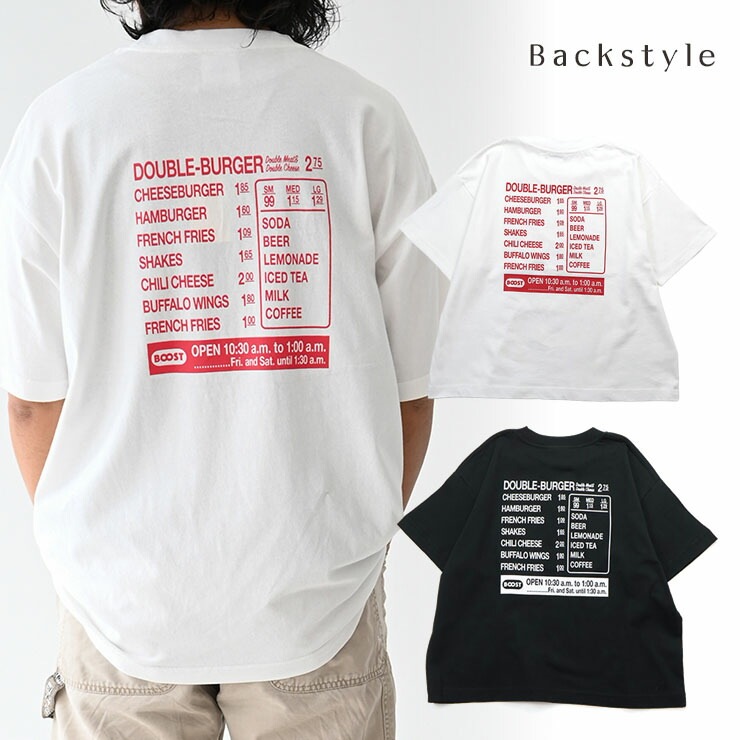 BOOSTOCK ȾµT����� BURGER �ϥ�С����� ��� ��ǥ����� ����˥� ���� ���� �ˤλ� ���λ� �� ��100% Ⱦµ T����� �ȥåץ� ��ͥ����� 160 170 �֡����ȥå� 1006402F�ڥ᡼�����оݡ�