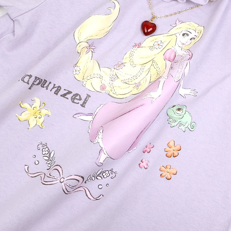 ディズニープリンセス キッズ 長袖Tシャツ アリエル ラプンツェル