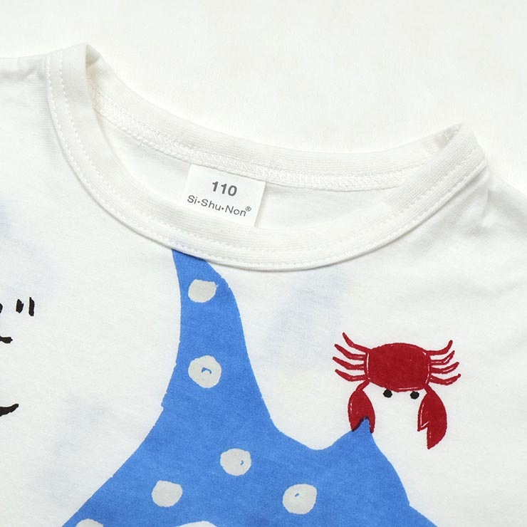 キッズ 半袖Tシャツ すいか じんべいざめ 和グラフィック 男の子