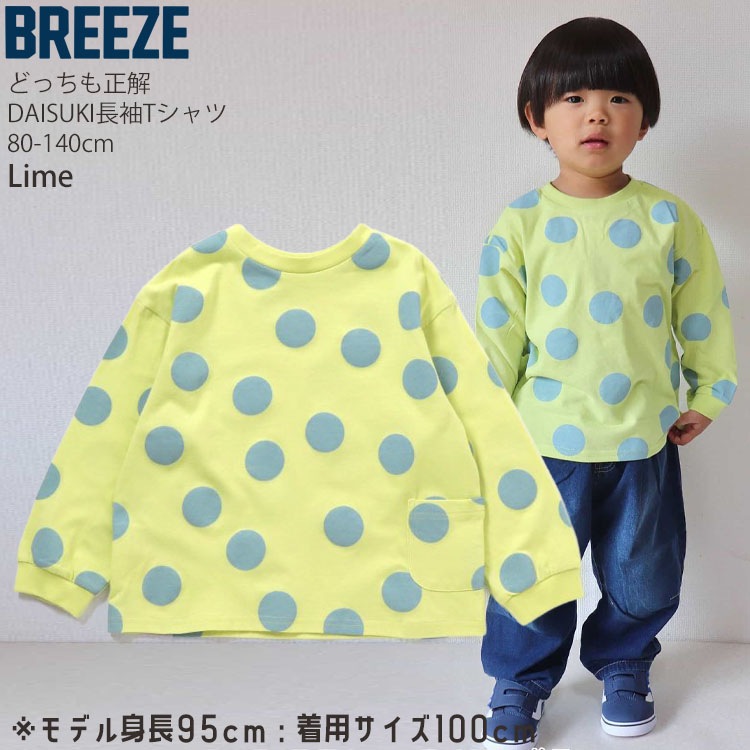 長袖Tシャツ ダイスキ 総柄 ロンT 水玉 ボーダー どっちも正解 前後