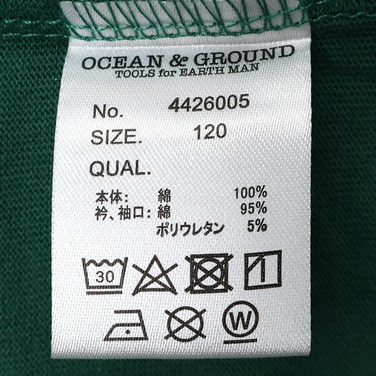 OCEAN&GROUND ĹµT ȥץ륤ץ ˤλ λ å ս 100% T 󥰥꡼ ȥåץ Ҷ 󥢥ɥ饦 90 100 110 120 130 140   4426005ڥ᡼оݡ