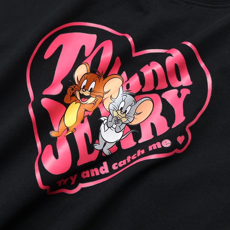 トムとジェリー ジュニア 半袖Tシャツ ハートロゴ ジェリー タフィー