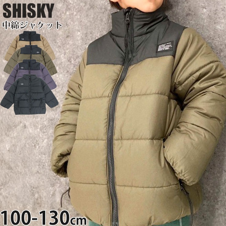 12 140 中綿ジャケット キッズ ジュニア 中綿ジャケット スタンドカラー カラー切替 フード