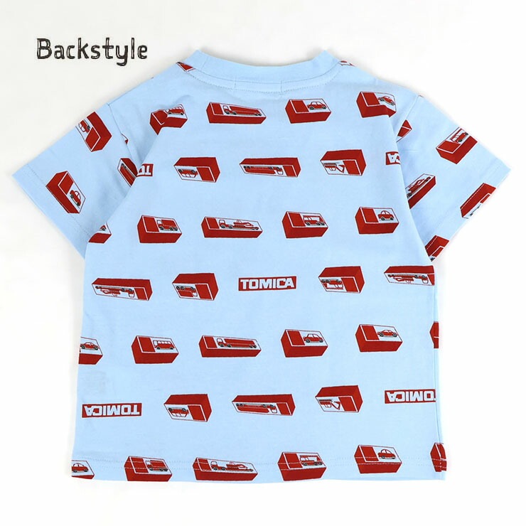 トミカ キッズ 半袖Tシャツ トミカコラボ ロゴ パッケージ 総柄 男の子