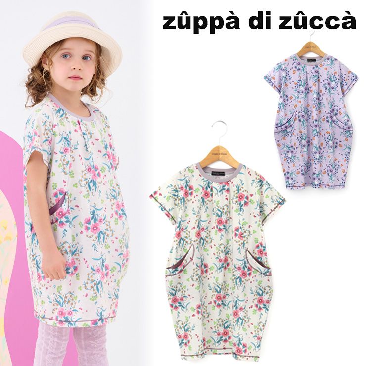 全国送料無料 Zuppa 80 Di Zucca ズッカ 子供服キッズベビー女の子ノースリーブカットソーチュニックワンピース 着丈45cm 62 以上節約 Di