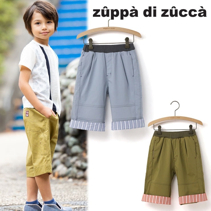 6分丈パンツ ストレッチ 36607032k 【100cm 110cm 120cm 130cm】 ズッパディズッカ zuppa di zucca