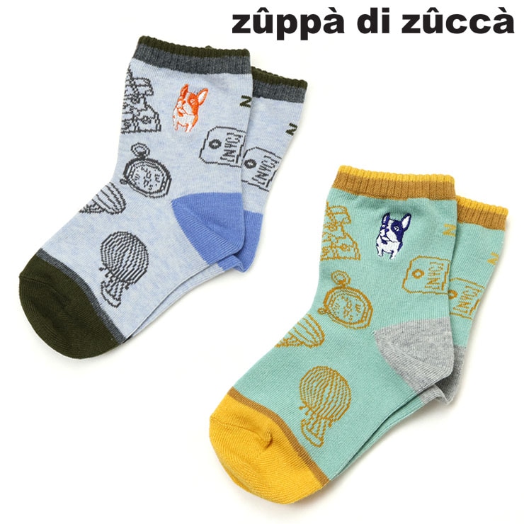 【 S(13-15cm) M(16-18cm) L(19-21cm) LL(22-24cm) 】靴下 クルーソックス フレンチブルドッグ zuppa di zucca ズッパディズッカ 38903653