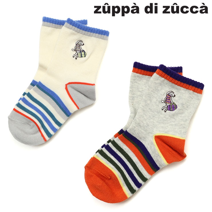 【 M(16-18cm) L(19-21cm) LL(22-24cm) 】靴下 クルーソックス シマウマ zuppa di zucca ズッパディズッカ 38903654
