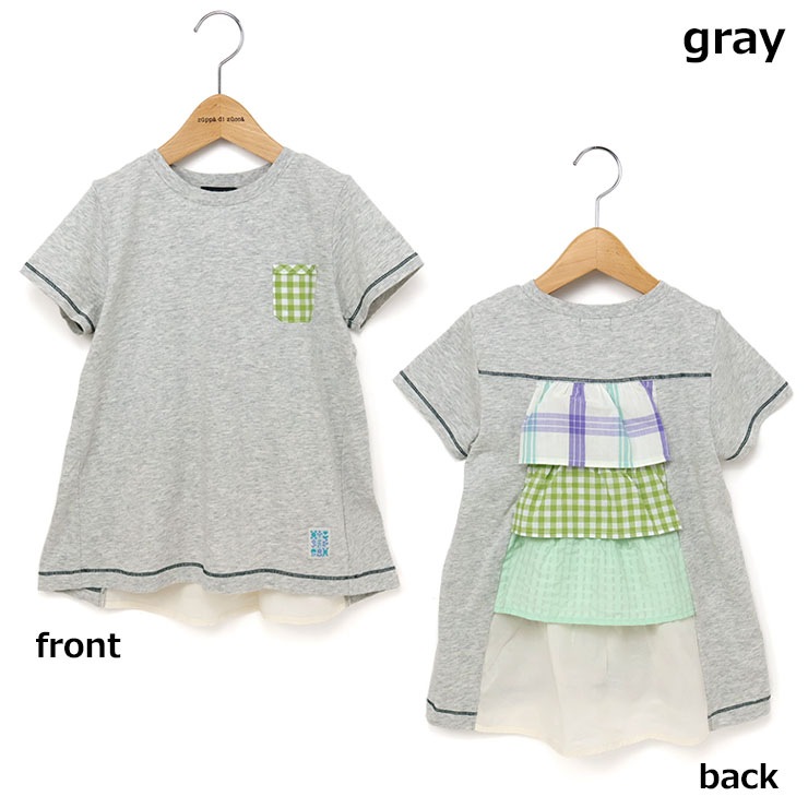 【 100cm 110cm 120cm 130cm 】半袖Tシャツ バックフリル zuppa di zucca ズッパディズッカ 38010202k