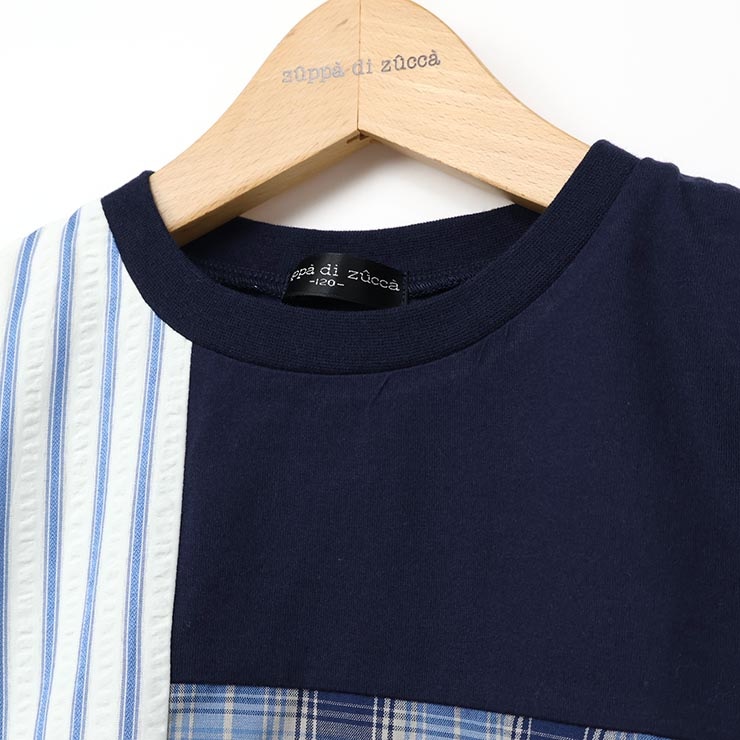 140cm 150cm 160cm 】半袖Tシャツ パッチワーク zuppa di zucca