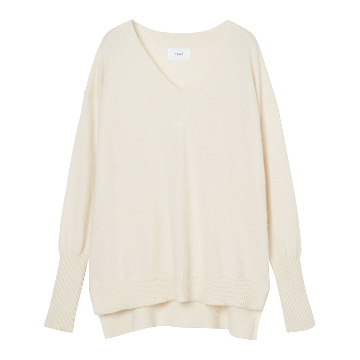 [30%OFF]VAGUE[ヴァーグ] VO3101- カシミヤ Vネック -WHITE ホワイト