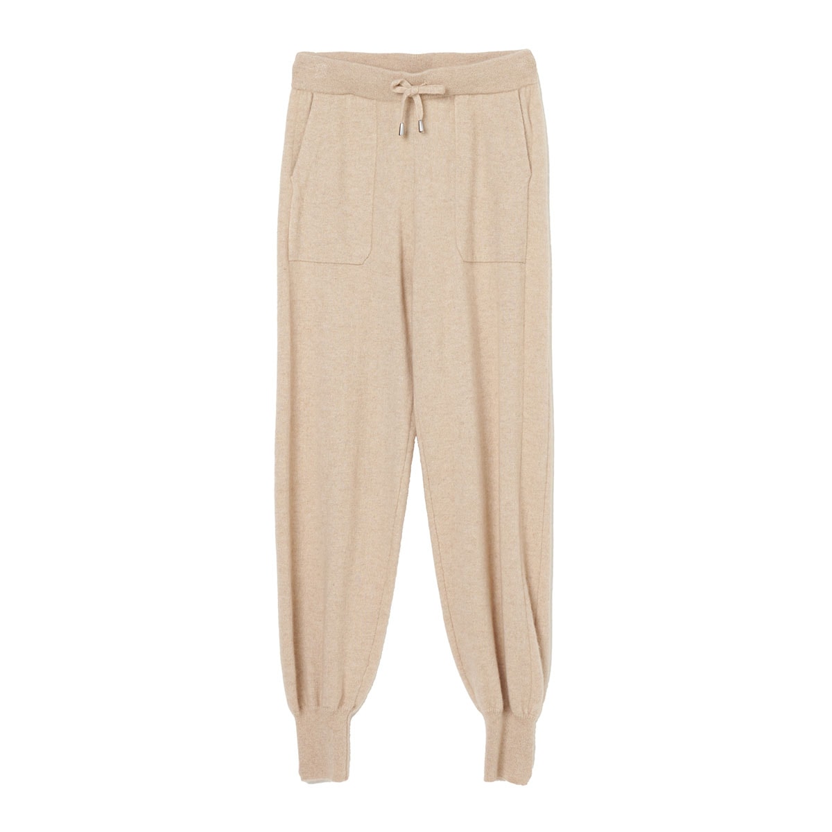 MAXMARA カシミヤロゴジョガーパンツ Sサイズ ベージュ 白タグ VAGUE[ヴァーグ]VO3102- カシミヤ ジョガーパンツ -BEIGE