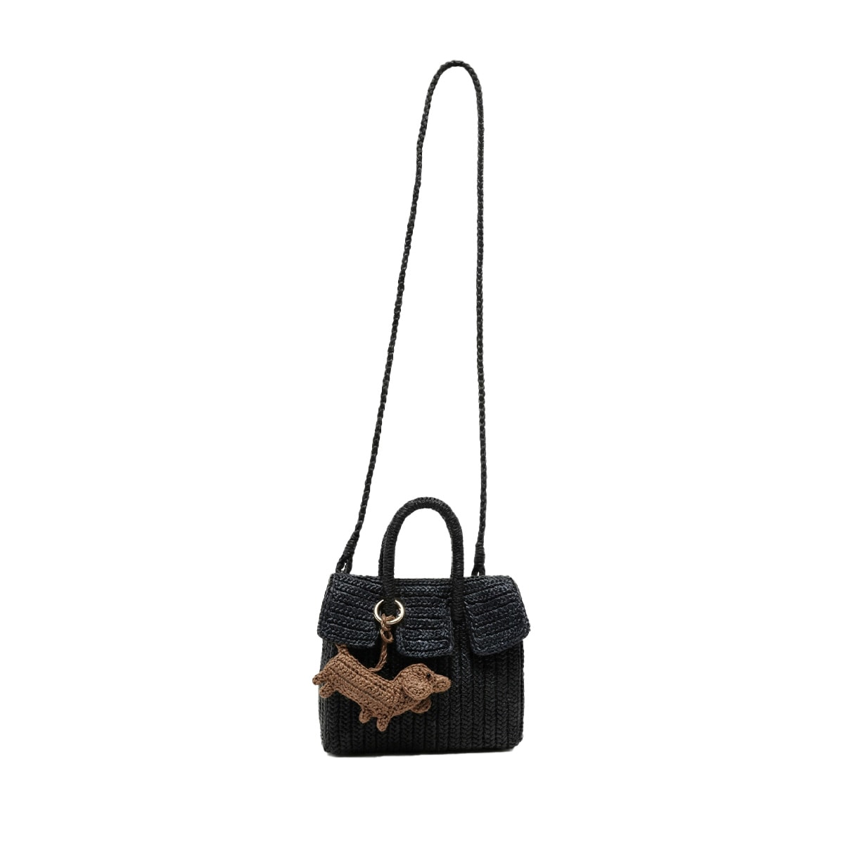 MAISON N.H PARIS[メゾンエヌアッシュパリ] MINI MINI DAHLIA avec CHARM-NO/BOWIE[バッグ]ブラック