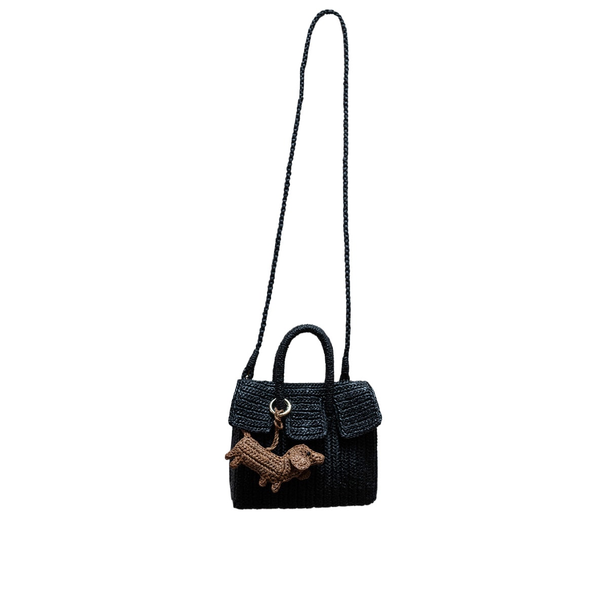 MAISON N.H PARIS[メゾンエヌアッシュパリ] MINI MINI DAHLIA avec CHARM-NO/BOWIE[バッグ]ブラック