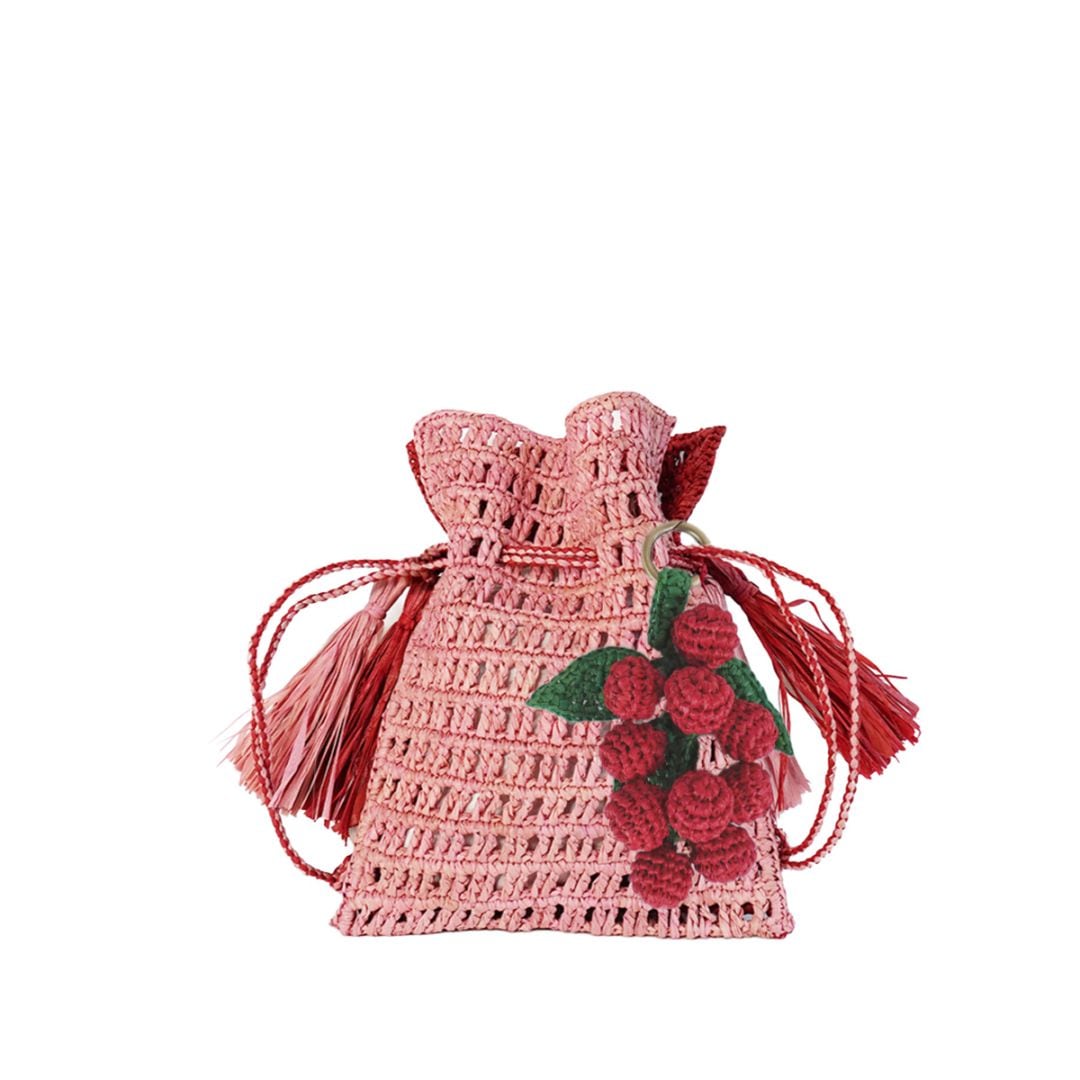 MAISON N.H PARIS[メゾンエヌアッシュパリ] ROXANE avec CHARM-POMME/ROSE[バッグ]レッド/ピンク