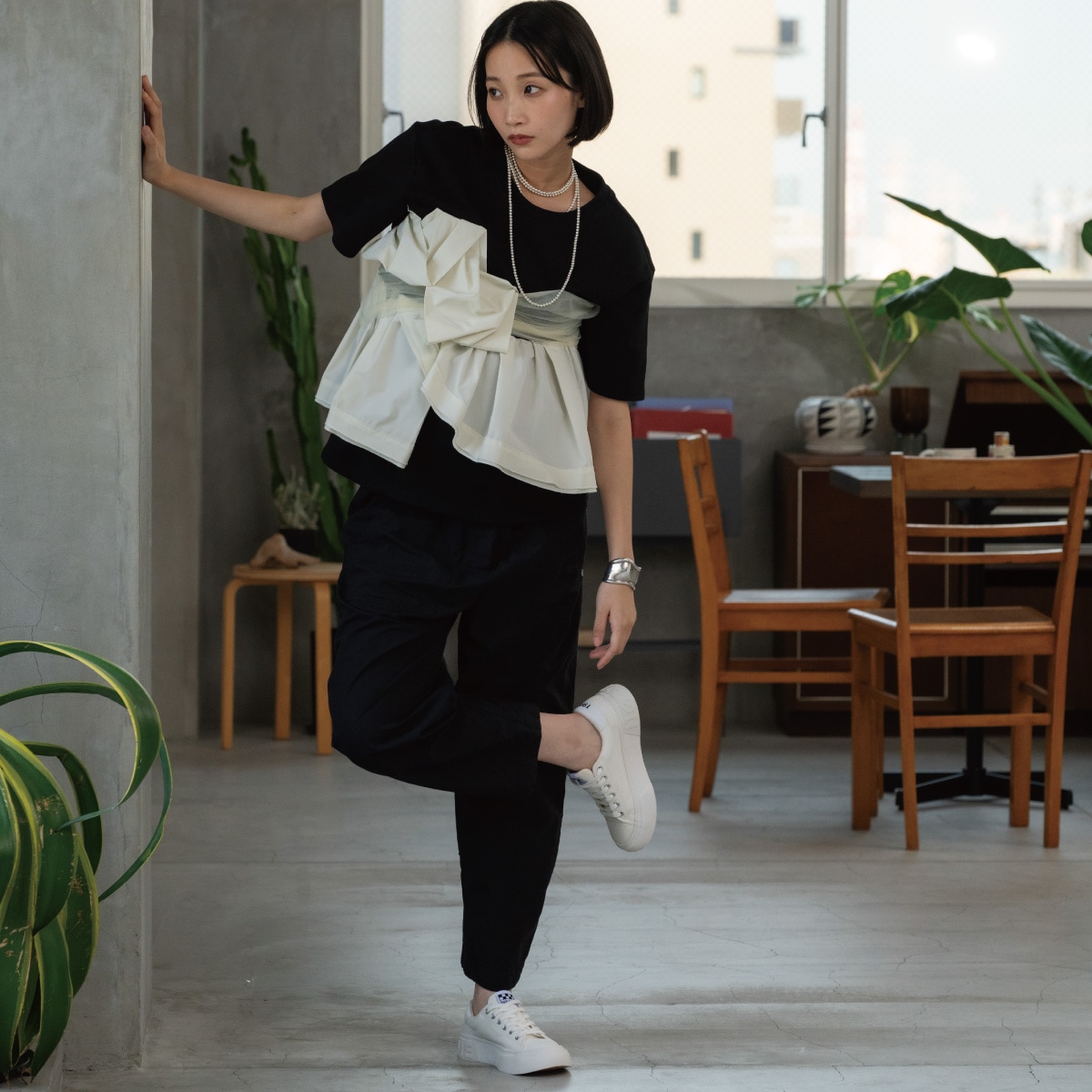 2026春夏]NO NAME ノーネーム RESET-61123W-WHITE リセット ホワイト