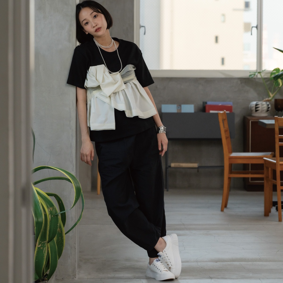 2026春夏]NO NAME ノーネーム RESET-61123W-WHITE リセット ホワイト