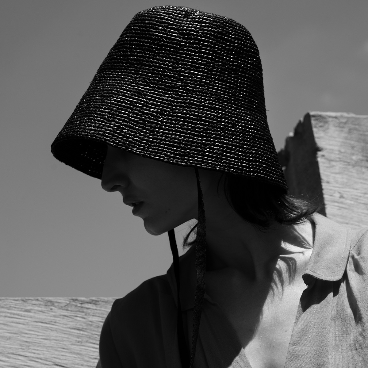 MAISON N.H PARIS[メゾンエヌアッシュパリ]LEY-NOIR[ラフィアハット