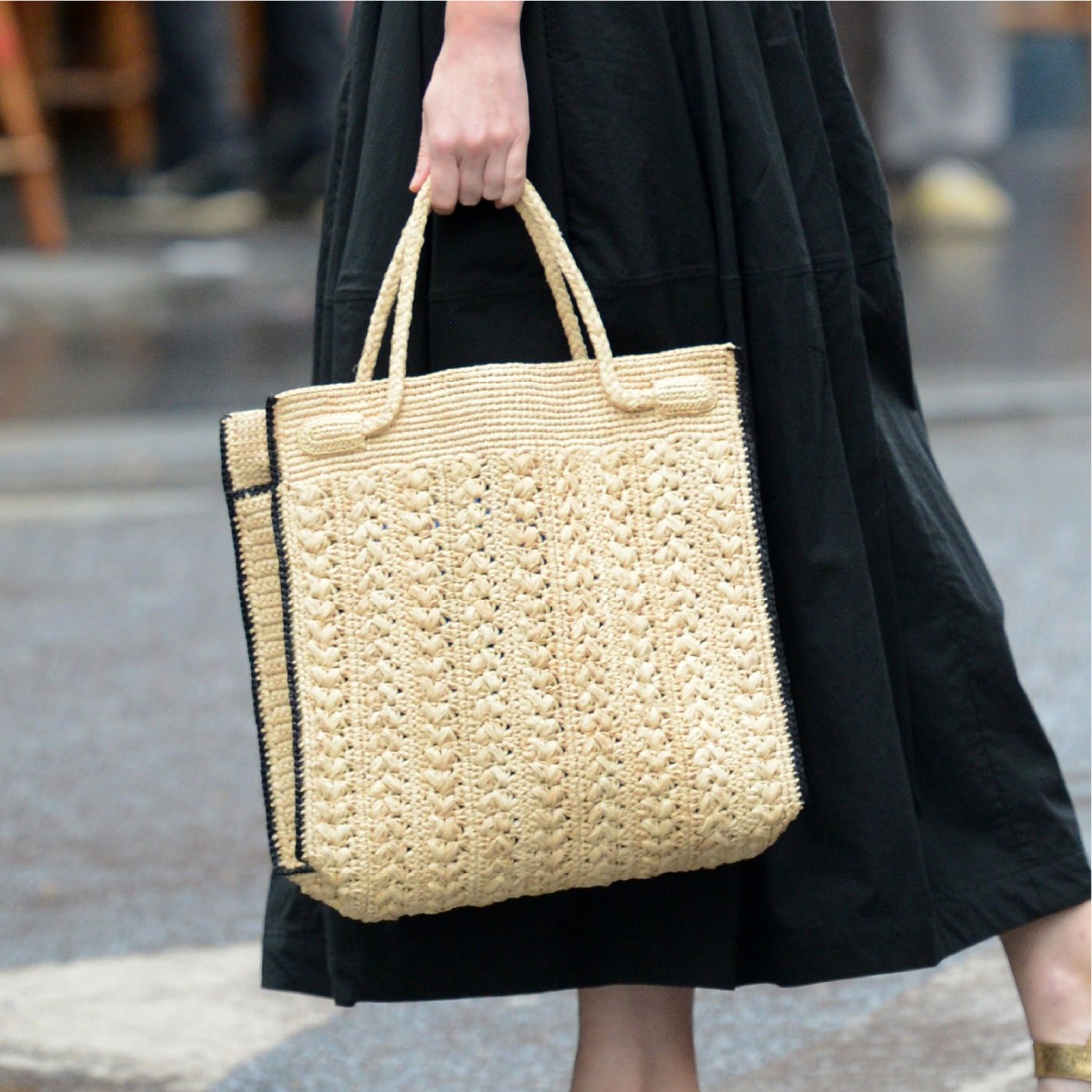 MAISON N.H PARIS[メゾンエヌアッシュパリ]EMMA 1-NATUR/NOIR[バッグ