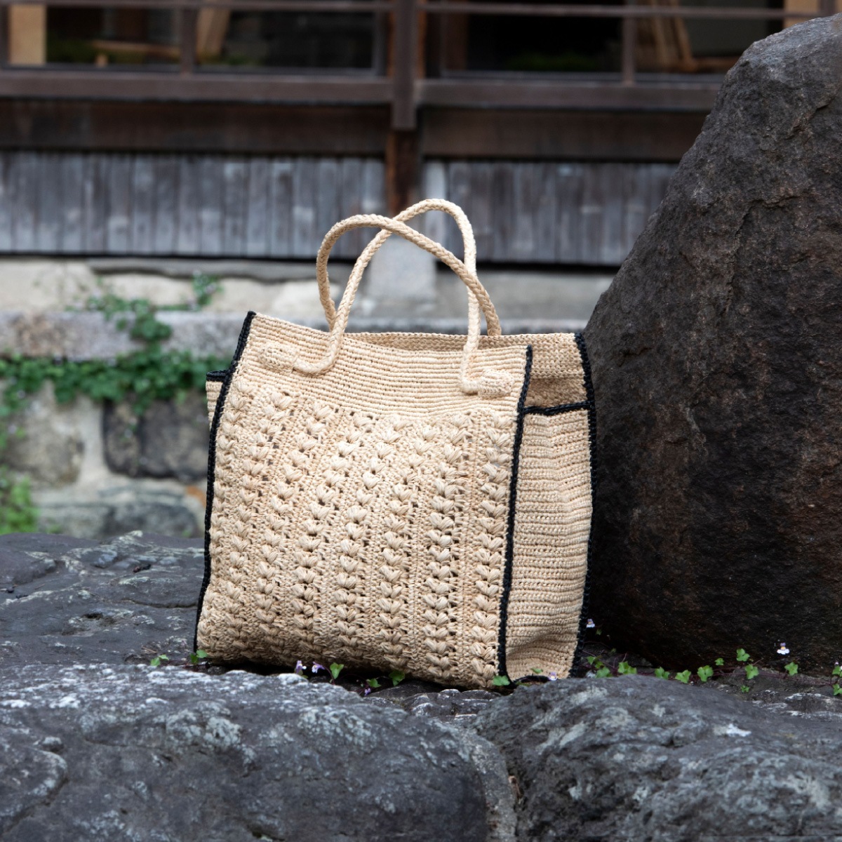 MAISON N.H PARIS[メゾンエヌアッシュパリ]EMMA 1-NATUR/NOIR[バッグ