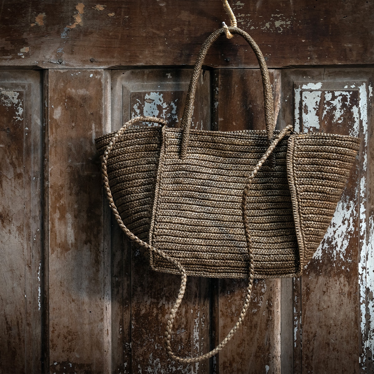 新品未使用✨MAISON N.H PARIS トートバッグ　ブラウン　ラフィア MAISON N.H PARIS [メゾンエヌアッシュパリ] - Avril raffia tote bag