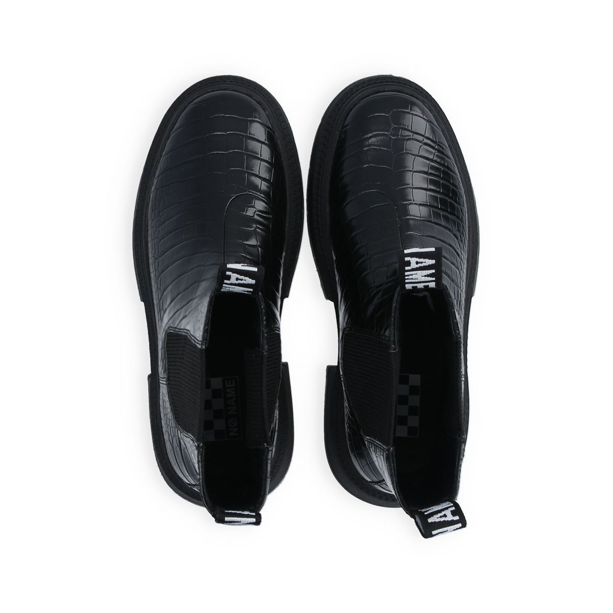 新品＊ NO NAME サイドゴアブーツ 黒 クロコダイル柄 新品＊ NO NAME サイドゴアブーツ 黒 クロコダイル柄 【公式通販】