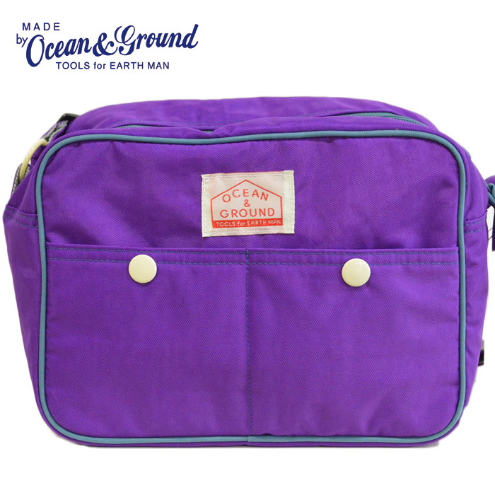 オーシャンアンドグラウンド｜GOOD DAYショルダーバッグ｜パープル｜Ocean＆Ground｜通園バッグ