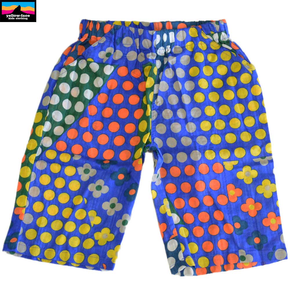 イエローフェイス ステテコ ショートパンツ フラワードット