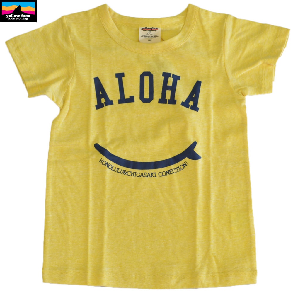 イエローフェイス プリントTシャツ イエロー