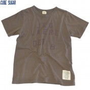 キューブシュガー 天竺パウダー加工クルーTシャツ チャコール|キューブシュガー