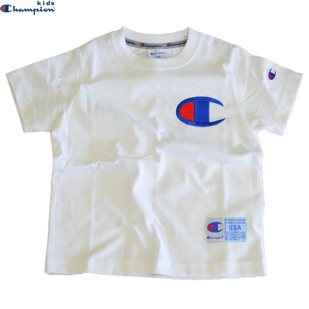 チャンピオン キッズBIGロゴTシャツ ホワイト