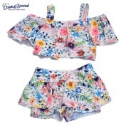 オーシャンアンドグラウンド ガールズ水着 オフショルダーセットアップ 花柄|水着|オーシャン&グラウンド