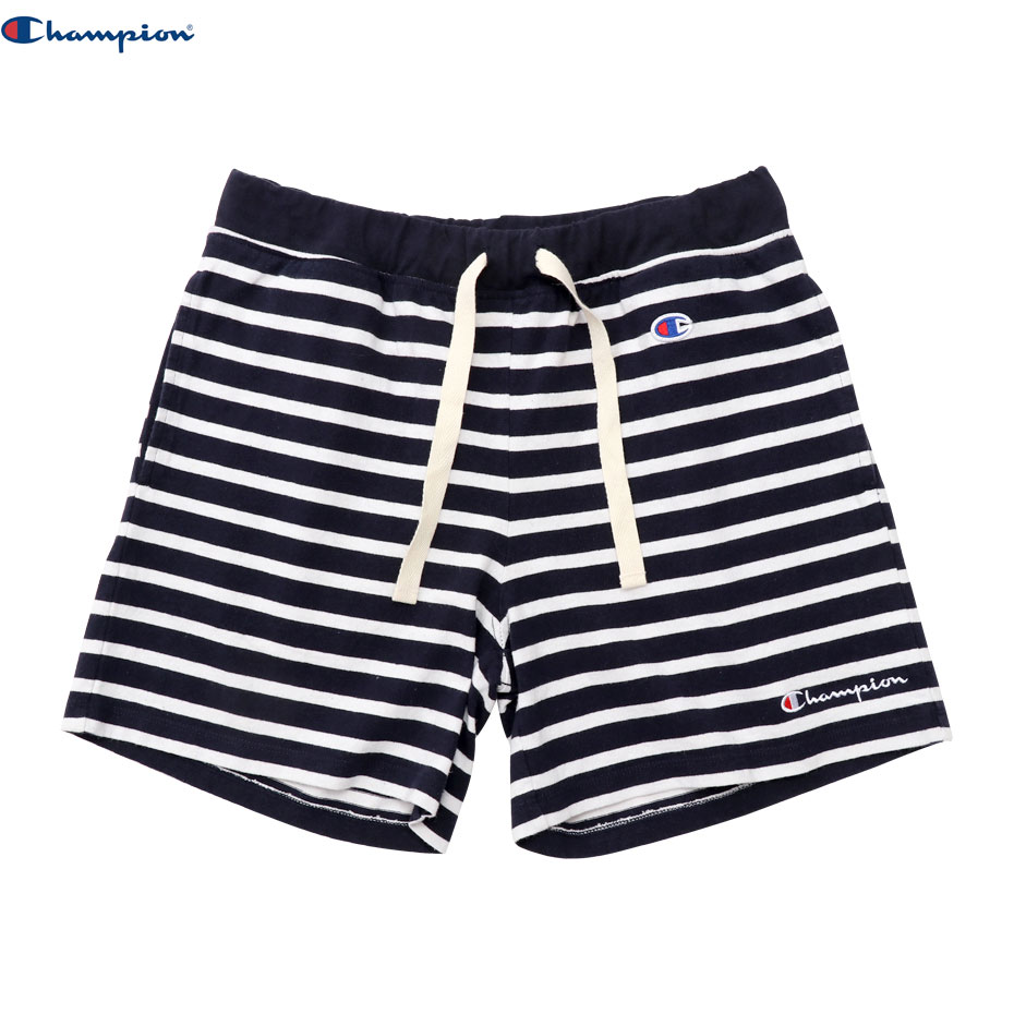 チャンピオン レディース ショートパンツ ネイビーボーダー CW-P502