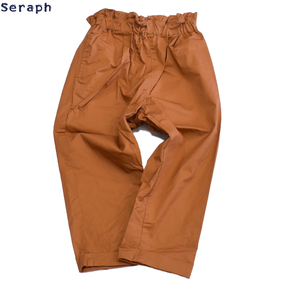 セラフ タック裾リボンパンツ キャメル