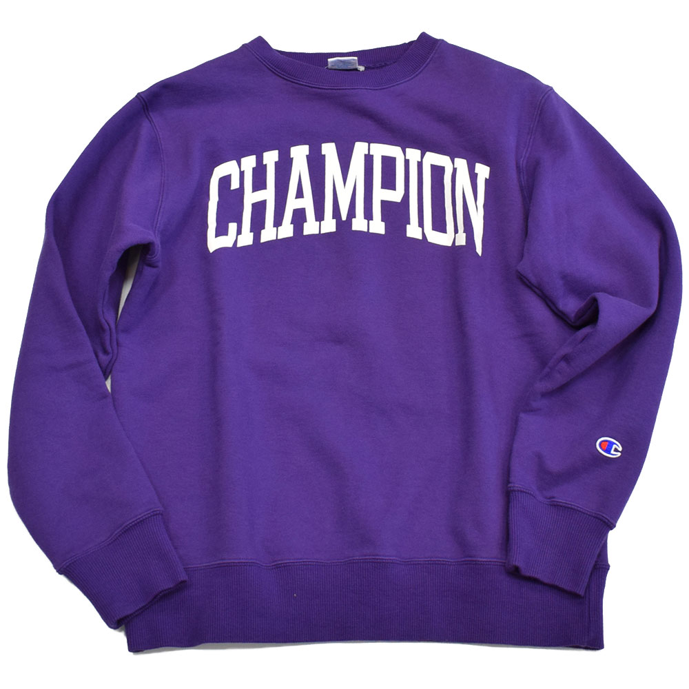 チャンピオン 大人 スウェットシャツ パープル