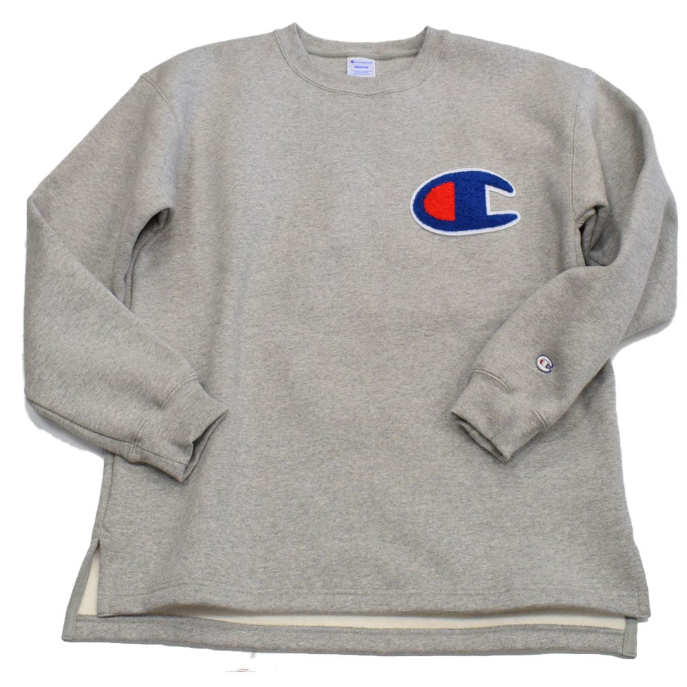 チャンピオン 大人 クルーネックスウェットシャツ グレー