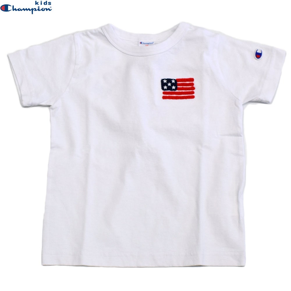 チャンピオン キッズ フラッグTシャツ ホワイト