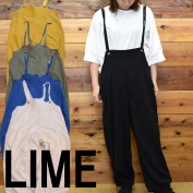 ライム ＬＩＭＥ レディース 麻混サロペット|ライム｜ＬＩＭＥ