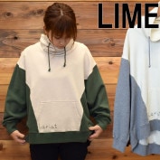 ライム ＬＩＭＥ レディース 裏起毛ボリュームネックワイドパーカー|ライム｜ＬＩＭＥ