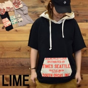 ライム ＬＩＭＥ レディース 裏毛スウェット5分袖パーカー 21012602|ライム｜ＬＩＭＥ