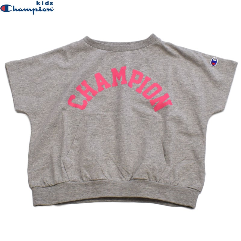 チャンピオン ガールズ ロゴTシャツ グレー CK-T339