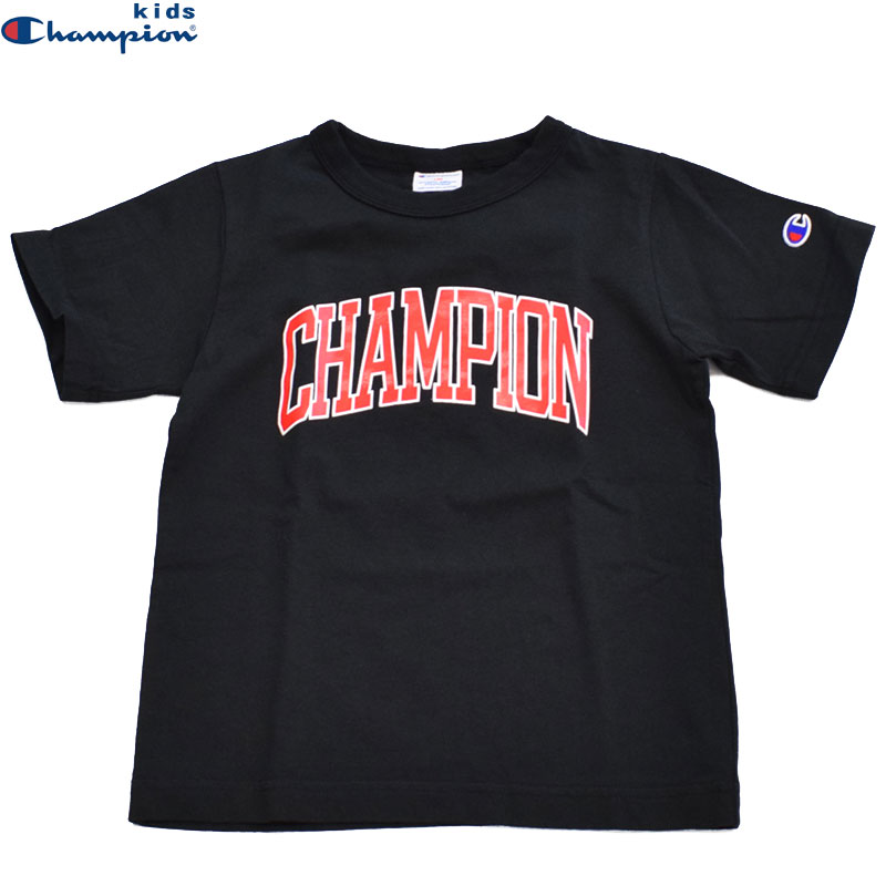 チャンピオン キッズ ロゴTシャツ ブラック CK-T311